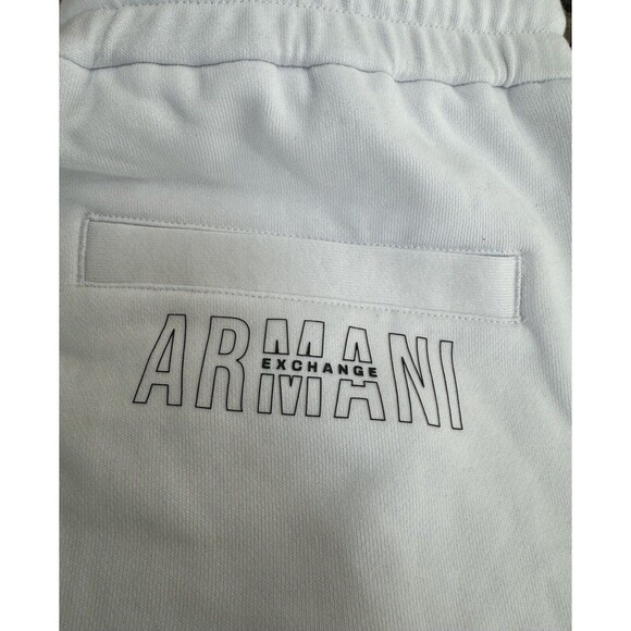 A X ARMANI EXCHANGE Men's Elastic-Waist Shorts, White, Size M - Picture 7 of 7